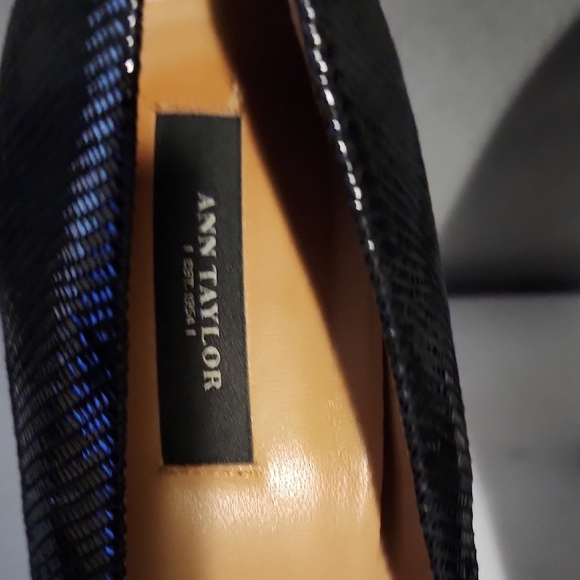 Ann Taylor Black Textured Heels - Picture 2 of 8